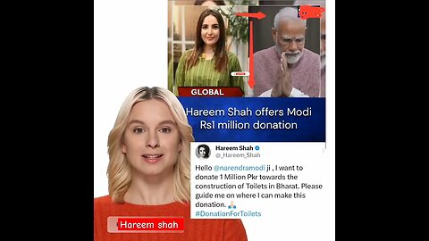 Modi VS Hareem shah #twitter #tweet #pakistan #india #news #hareemshah #modi