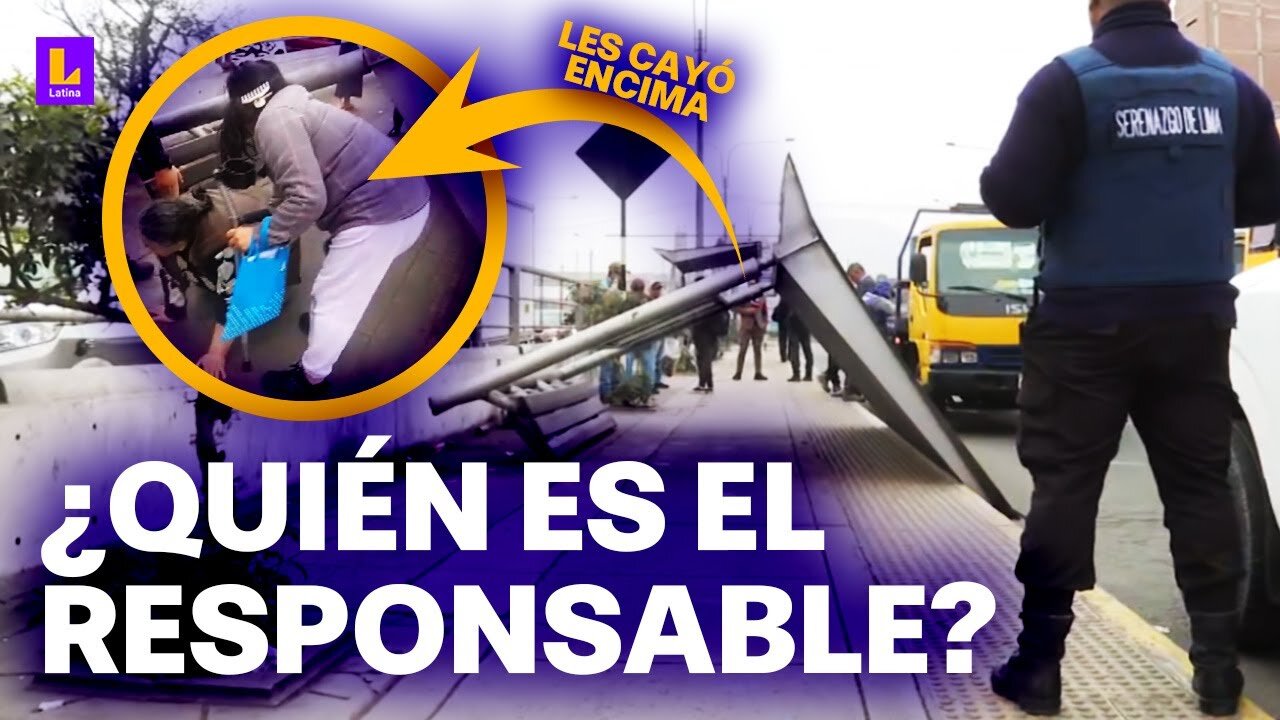Paradero en Cercado de Lima se desploma y deja 4 heridos: "Ya está oxidado el fierro"