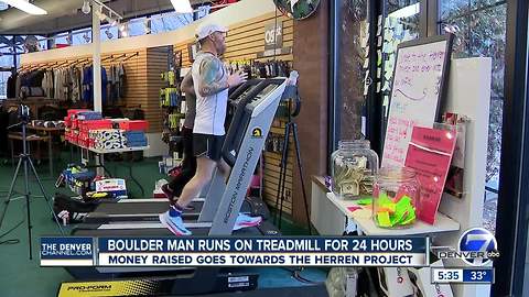 Boulder man runs on treadmill for 24 hours to help fight opioid addiction