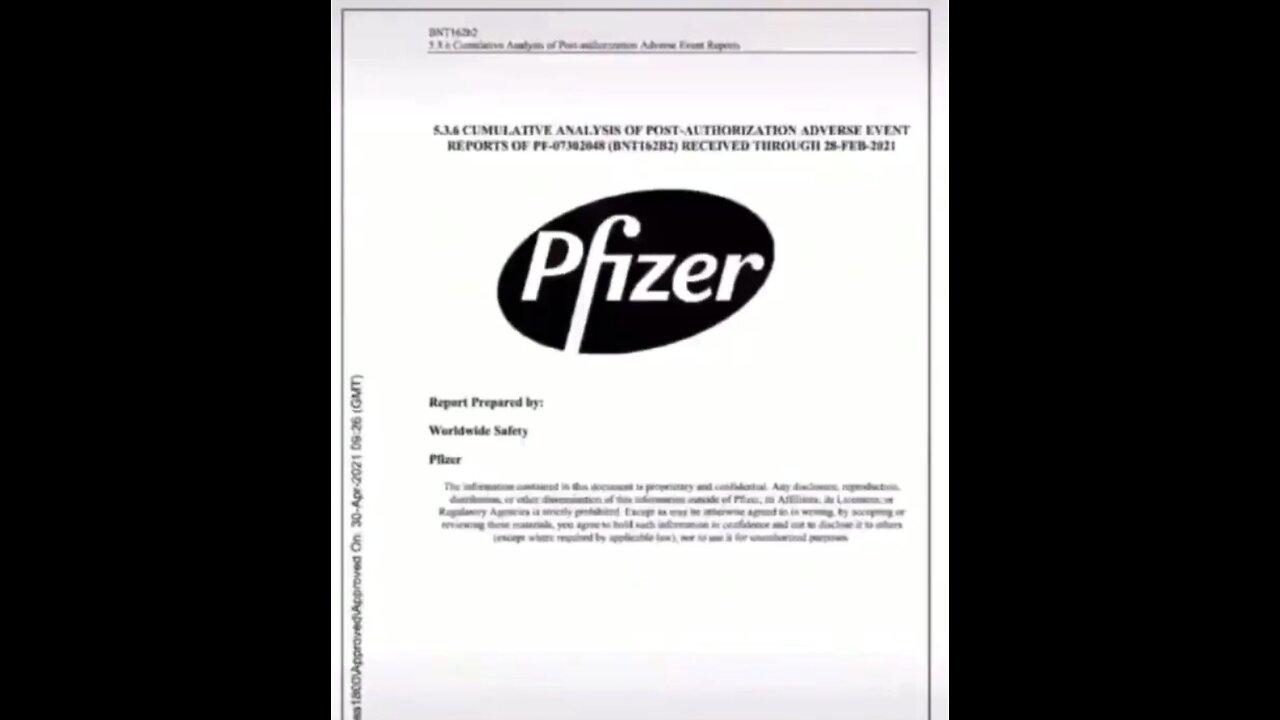 released Pfizer Documents with the thousands of Side Effects #FUCKtheJAB