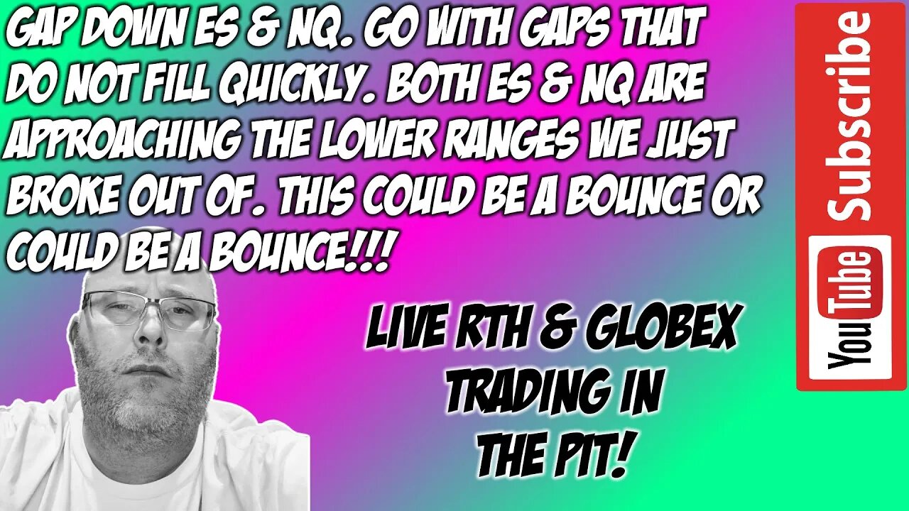ES E-mini S&P500 & NQ NASDAQ 100 - RTH Futures Live Stream - The Pit Futures Trading