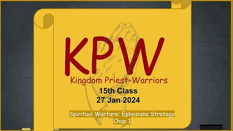 Spiritual Warfare: Ephesians Strategy Chap 1 Cont.