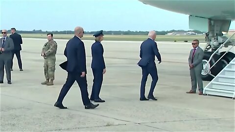 Biden Takes No Questions, Salutes Secret Service, Uses Short Stairs As He Departs For Trip Abroad