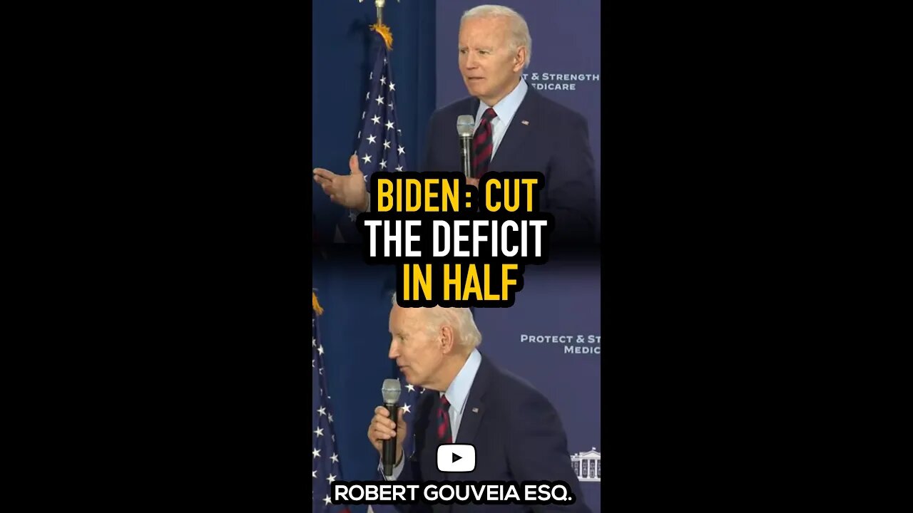 Biden's Big Lie: I Cut the Deficit in Half! #shorts