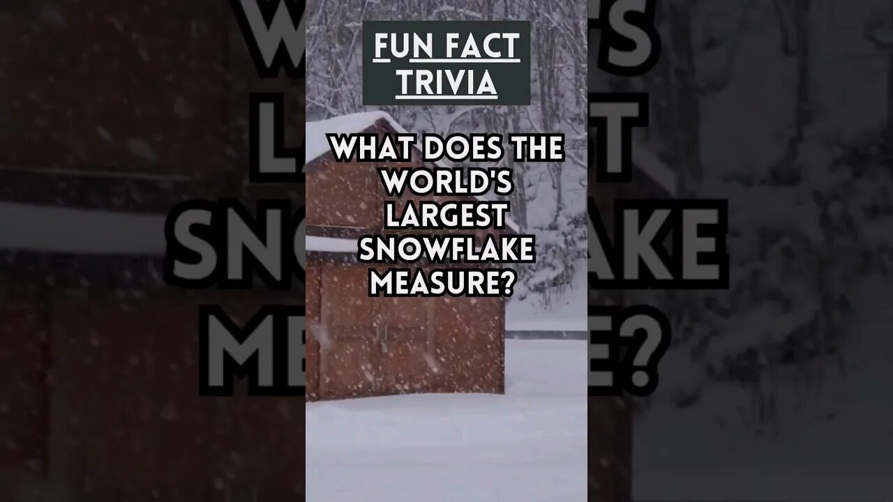 Fun Fact Trivia: The Snowflake Was What?