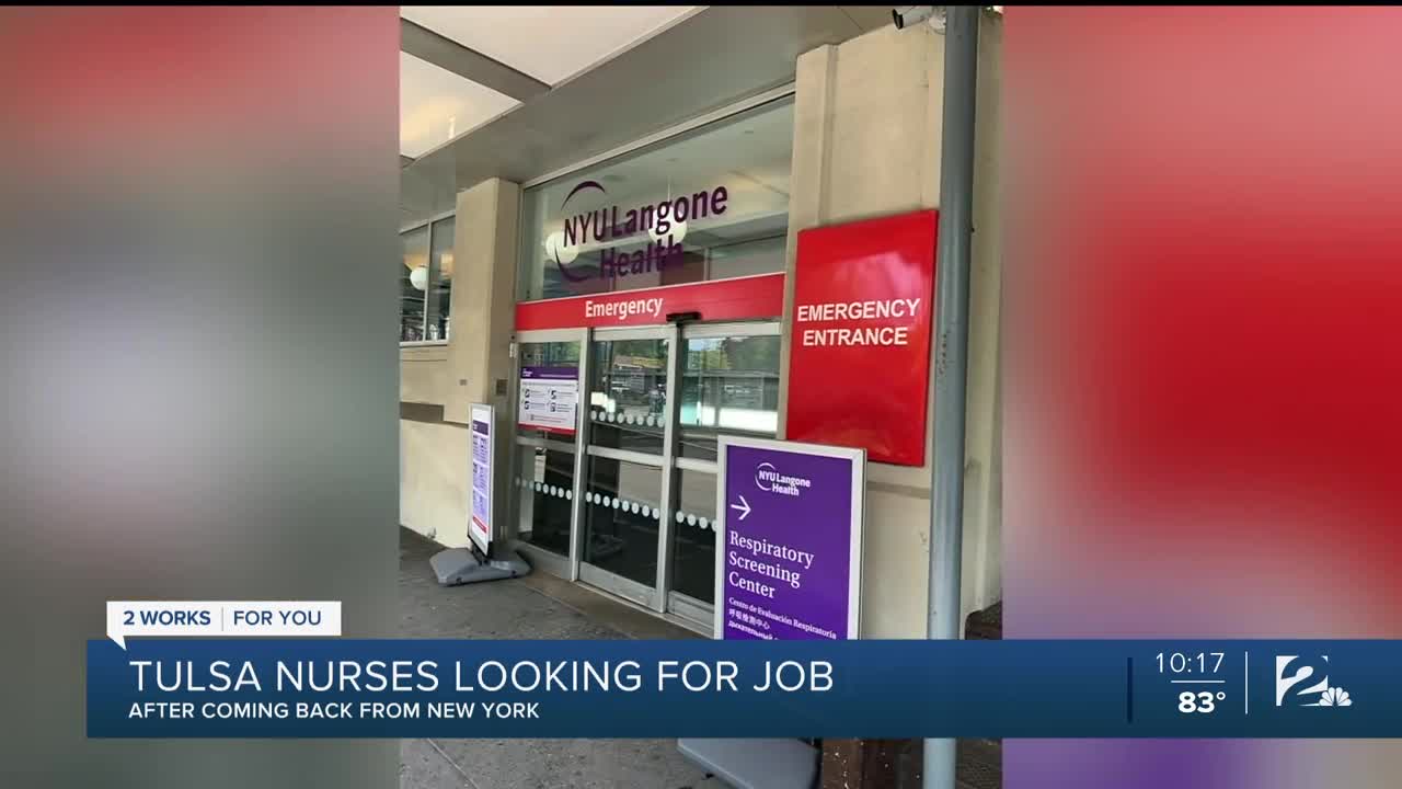 Tulsa frontline nurse is jobless