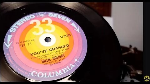 You've Changed ~ Billie Holiday ~ 7" Vinyl 33rpm Columbia Stereo Seven LP ~ Lady In Satin