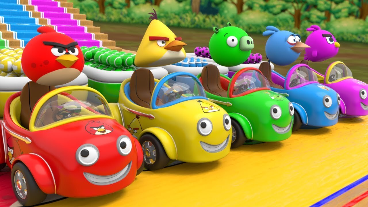 Five Color Song - Cars for kids - Kooxa Toys Kids Cartoon