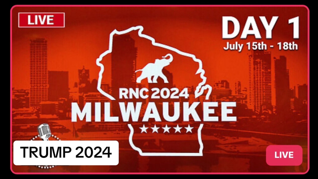 LIVE: Day One: 2024 Republican National Convention in Milwaukee, Wisconsin - 7/15/24