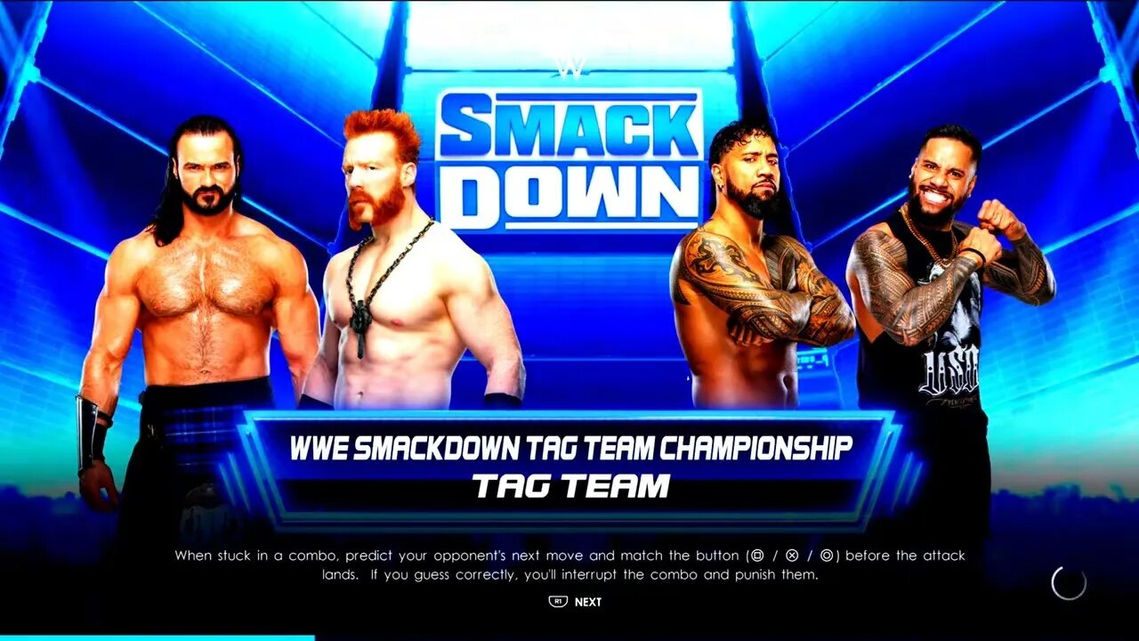 WWE Friday Night Smackdown McIntyre & Sheamus vs The Usos for the Undisputed WWE Tag Team Titles