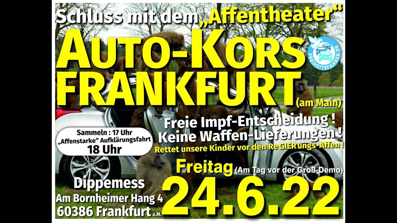 Teil2: Auto-Korso Frankfurt #Frankfurt 24.06.2022 #demo #live