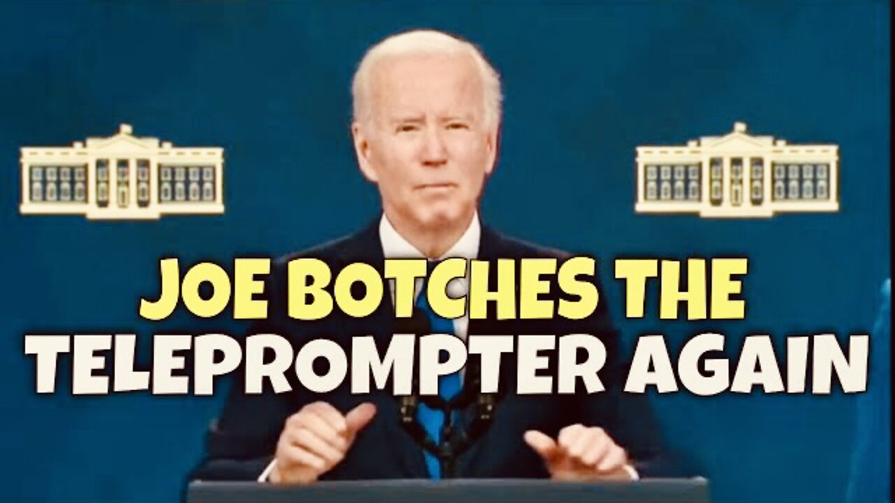 Joe fought the Teleprompter, and the Teleprompter Won!