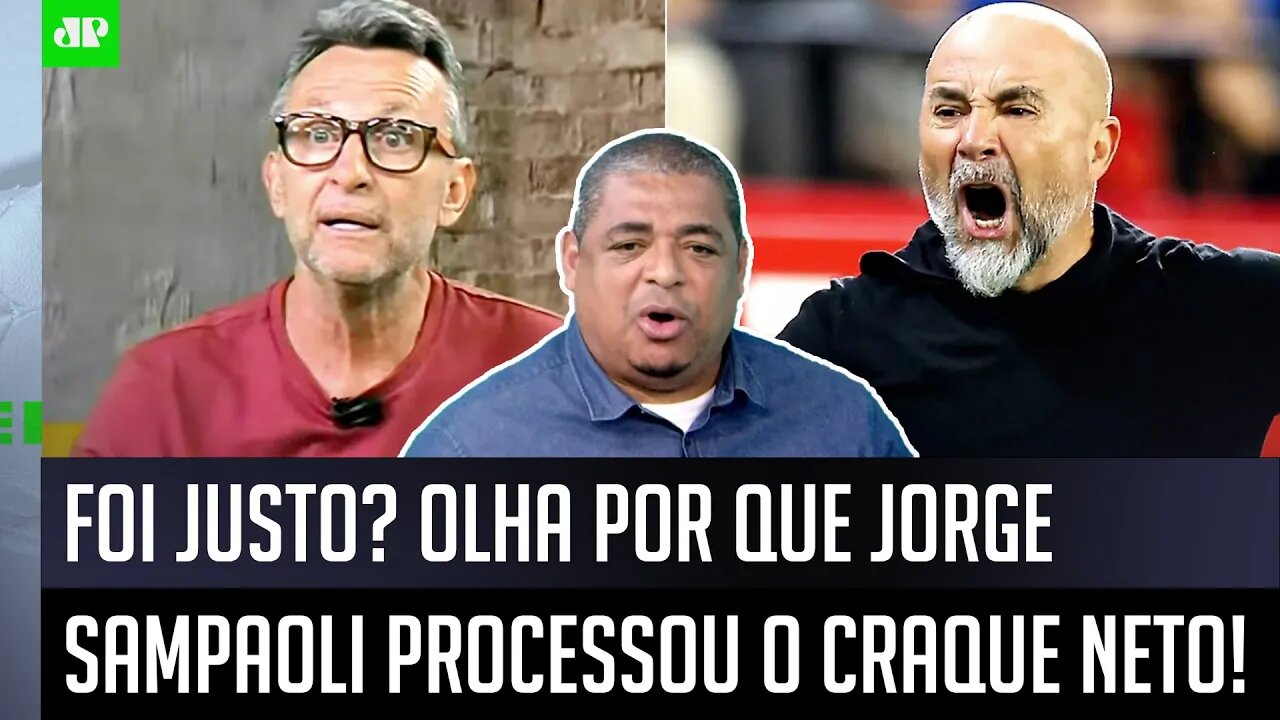 "É INFORMAÇÃO! O Sampaoli PROCESSOU o Craque Neto porque..." Vampeta FALA sobre técnico do Flamengo!