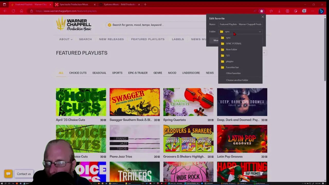 researching sync libraries (placing music on tv, games ect)