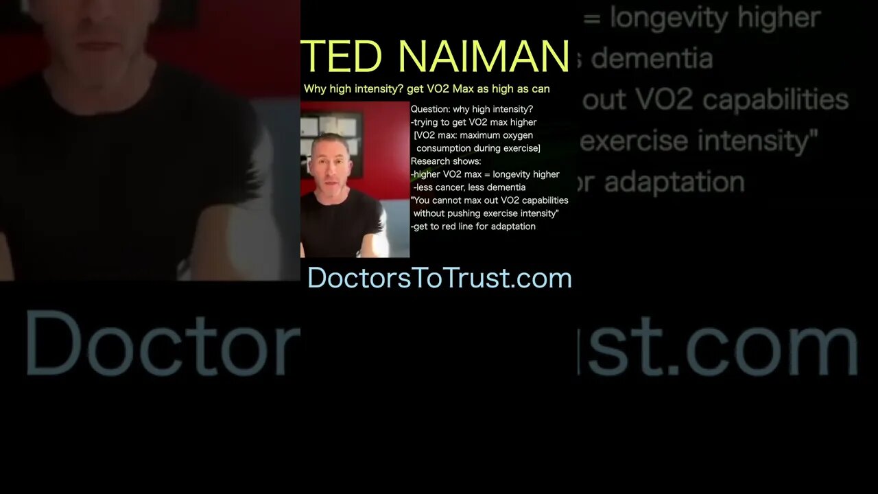 Ted Naiman: VO2 max high in high intensity workout