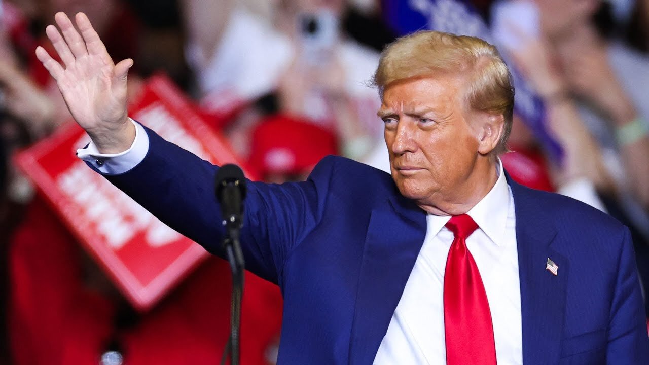 President Donald Trump holds a rally at Madison Square Garden, New York City