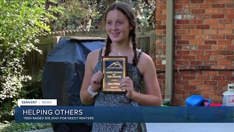 Teenager raises money to help renters