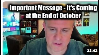 It's Coming at the End of October & An Important Message For Everyone