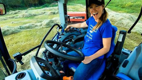 Lil Rain Never Hurt?! - Baling Teff Hay Small Squares and Racing Rain (Throwback to 2021)