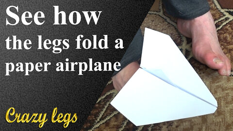 See how the legs fold a paper airplane