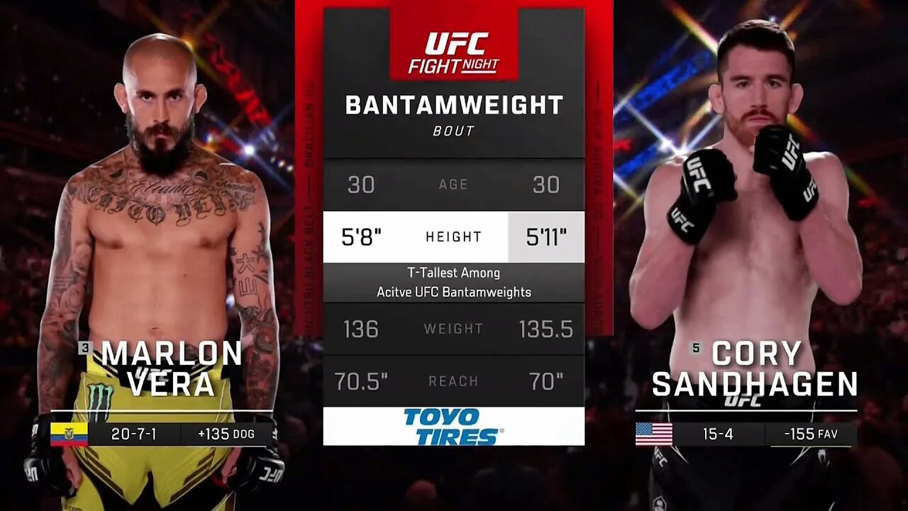 UFC Marlon Vera vs Cory Sandhagen Full Fight - MMA Fighter