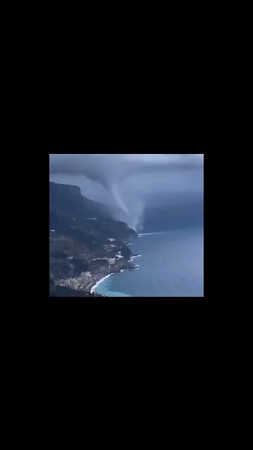 Incredible footage of the tornado that hit the Amalfi Coast in Italy today.
