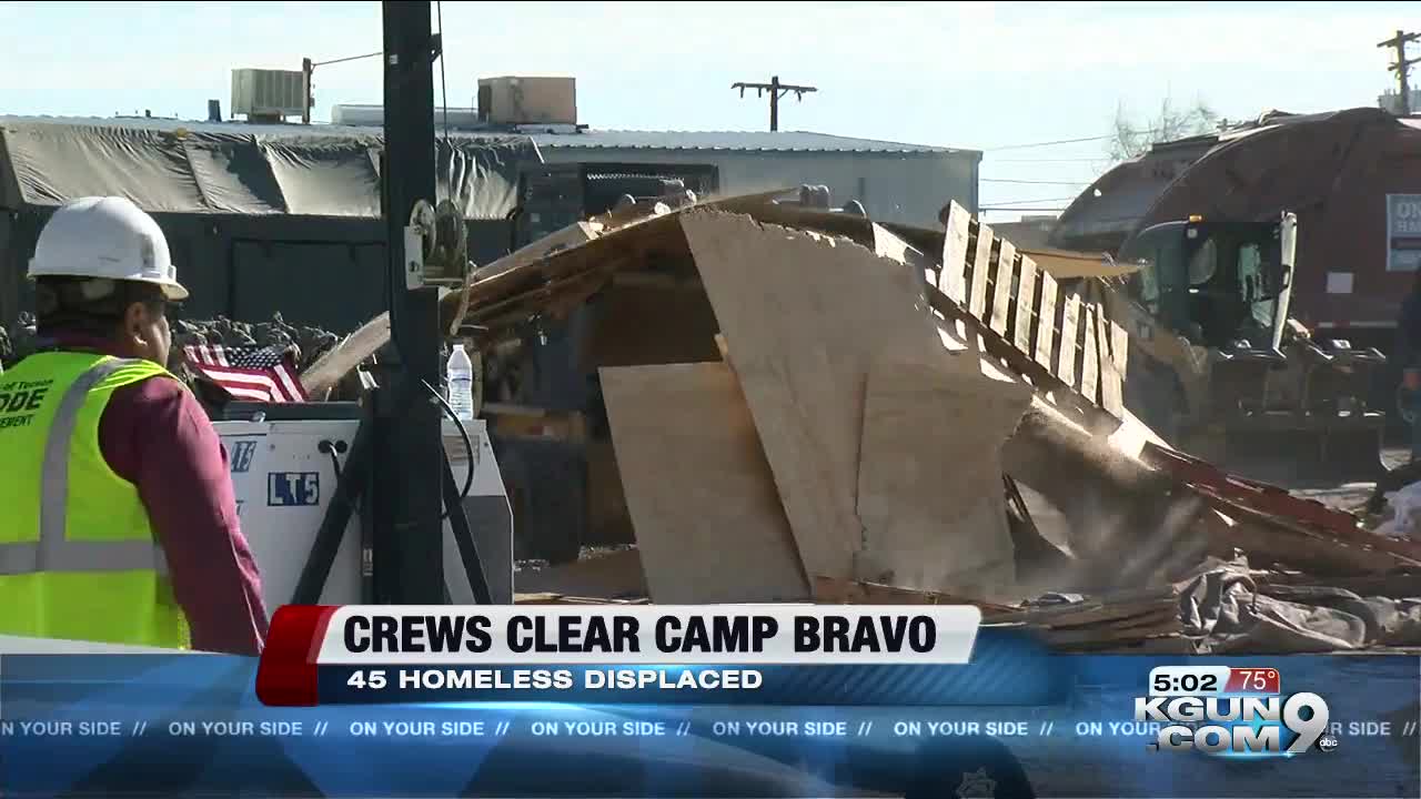 City crews clear homeless camp after eviction