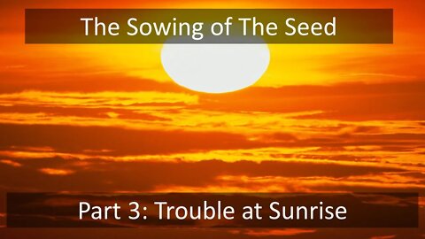The Sowing of the Seed| Part 3: Trouble at Sunrise