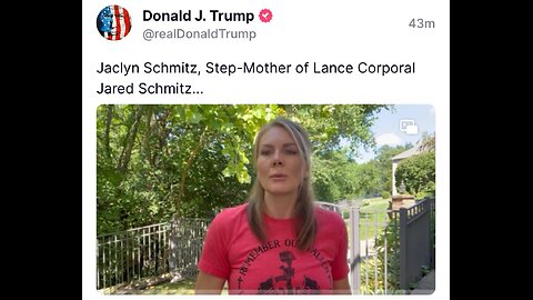 🌟 Jaclyn Schmitz, Step-Mother Of Lance Corporal Jared Schmitz Says Kamala Harris Should Step Down