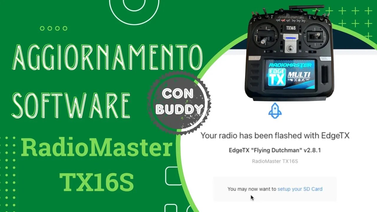 RadioMaster TX16S - Aggiornamento semplice con Buddy