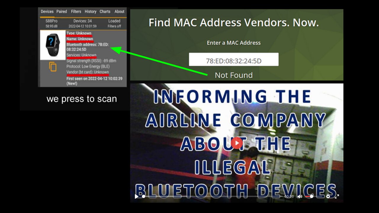 INFORMING THE AIRLINE COMPANY ABOUT THE ILLEGAL BLUETOOTH DEVICES. Bulgarian + English subtitles.