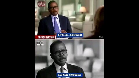 60 Min/CBS caught editing Kamala’s answer. 1st her traditional word salad, 2nd the edited edition.