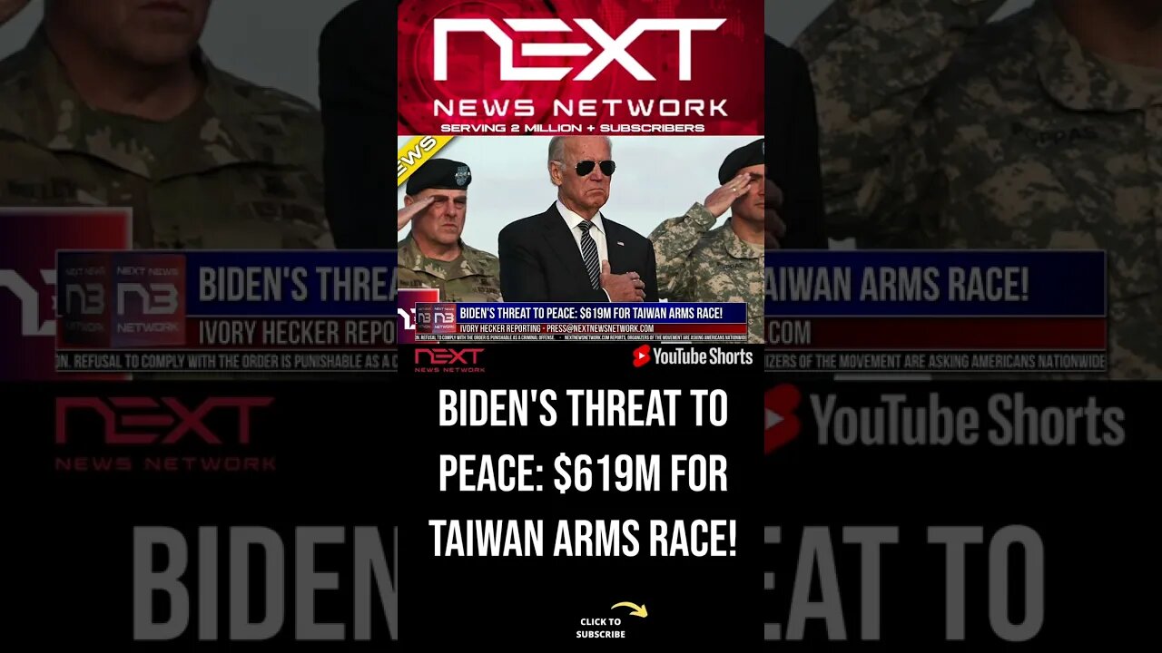 Biden's threat to peace: $619M for Taiwan arms race! #shorts