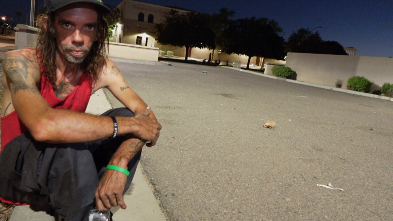 Paul is 47, homeless in Phoenix and Living like a savage.