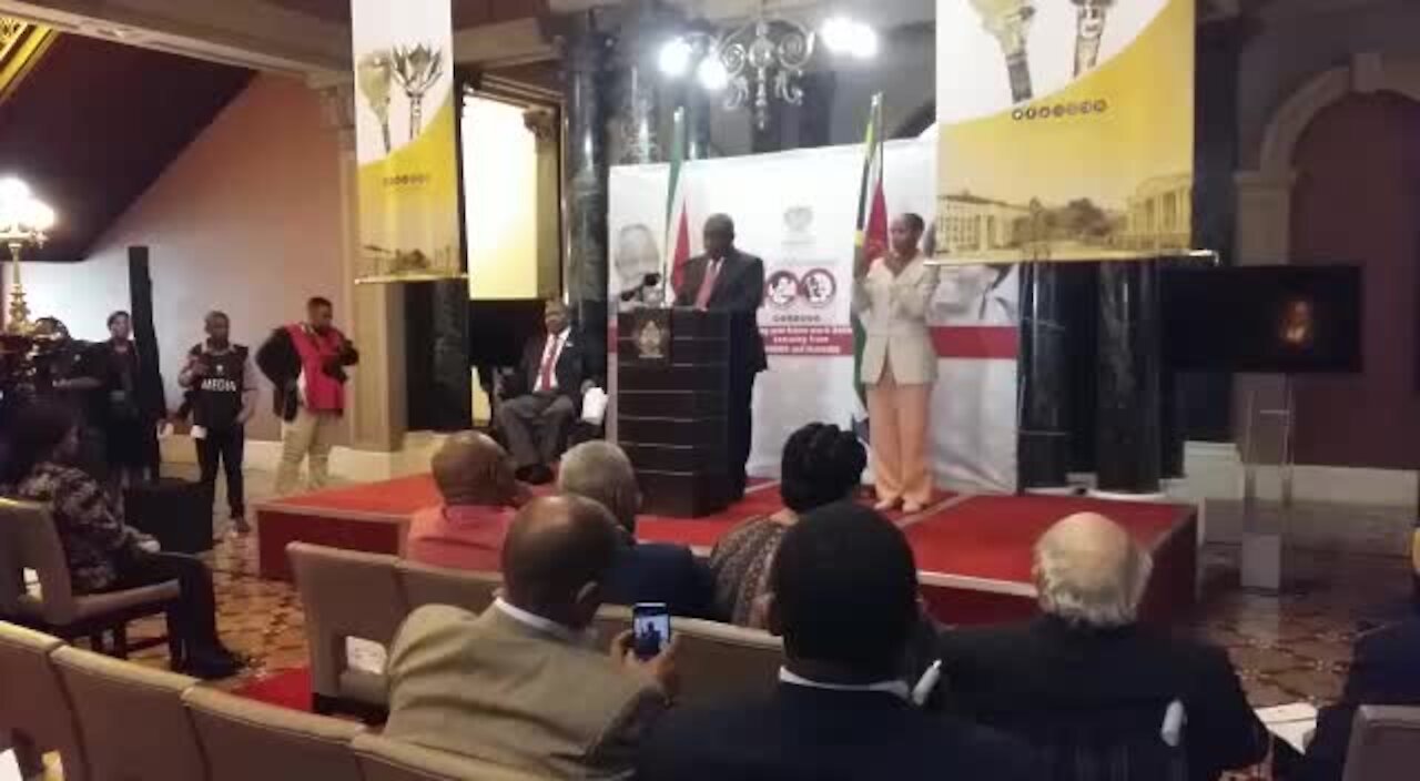 SOUTH AFRICA - Cape Town - President Cyril Ramaphosa unveils inscriptions depicting the values of the Constitution (Video) (bGh)