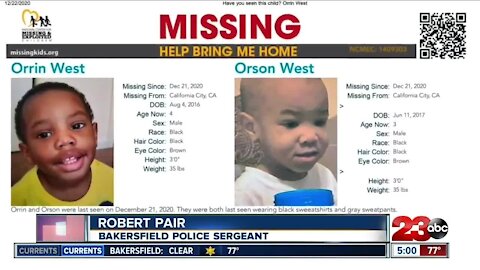 Bakersfield Police now lead agency in missing toddler brothers case