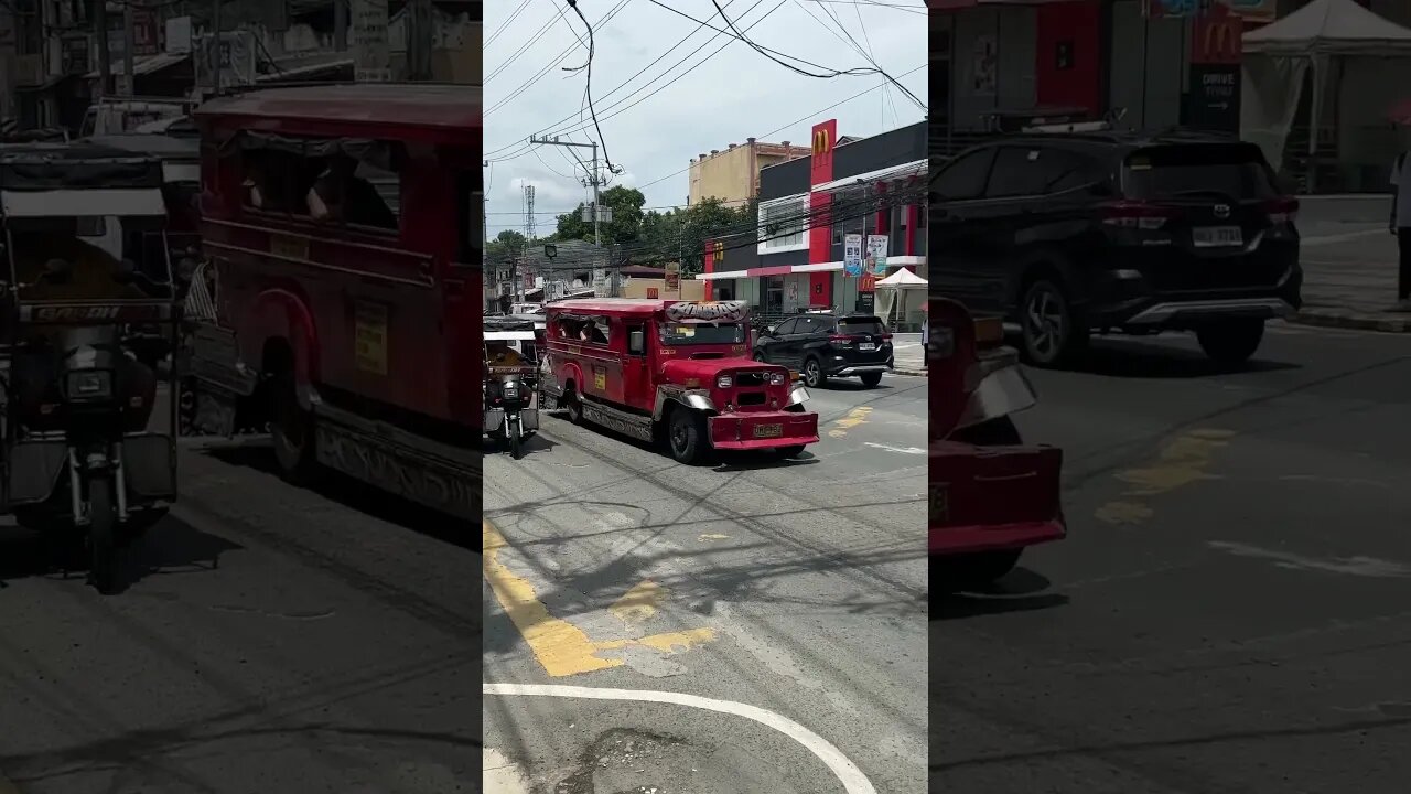 Red Jeepney in Angono #shortvideo #shortsfeed #shortsvideo #subscribe #travel #viral #shorts #short