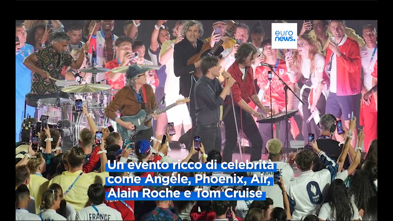 NOTIZIE DAL MONDO Parigi passa il testimone a Los Angeles 2028 nella cerimonia di chiusura delle 33me Olimpiadi estive di PARIGI 2024 esibizioni di Angèle, Phoenix, Air, Alain Roche e una spettacolare esibizione di Tom Cruise in stile Mission Impossible