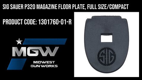 Sig Sauer P320 Magazine Floor Plate, Full Size/Compact - 1301760-01-R