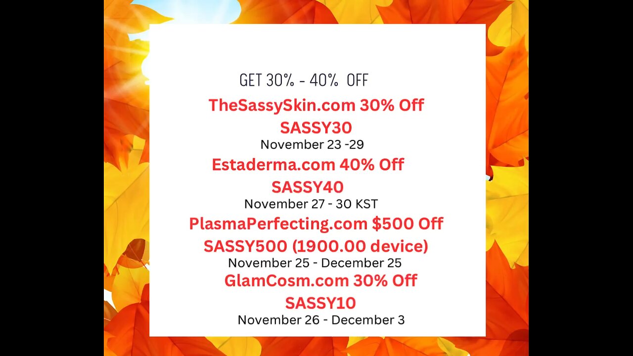 Sassy Black Friday Sales 30% - 40% OFF