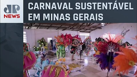 Foliões de Capim Branco, MG, reutilizam fantasias do Carnaval do RJ