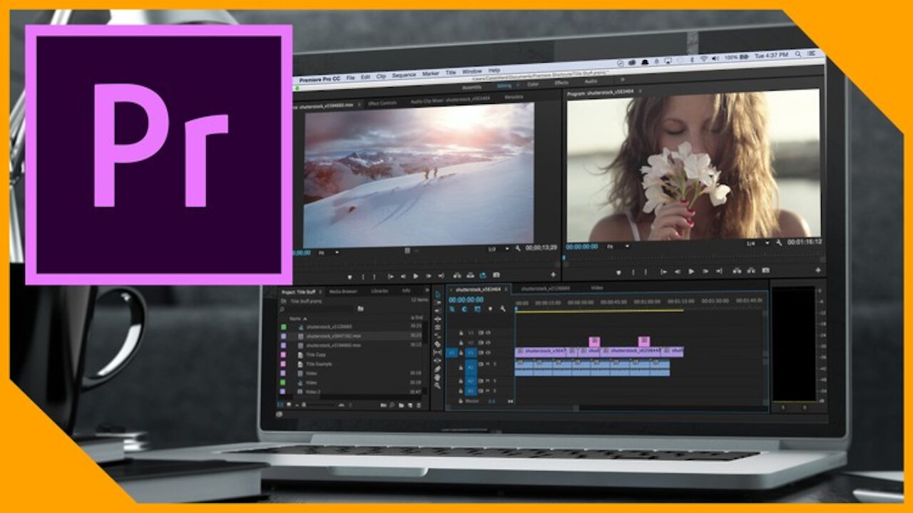 Adobe Premiere Pro CC 2018 : Connecting music with video inside Adobe Premiere .