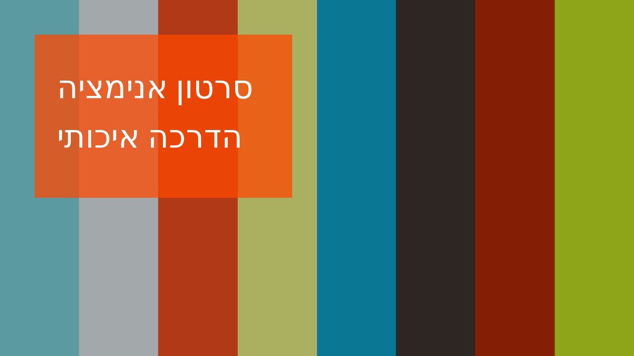 סרטון אנימציה הדרכה איכותי