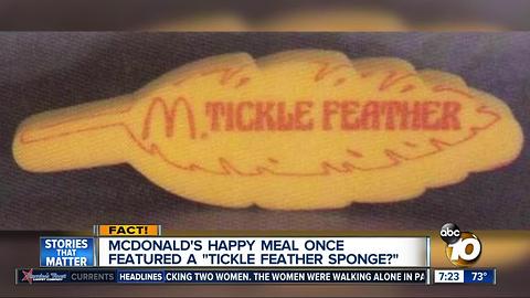 "Tickle Feather" sponge in Happy Meals?