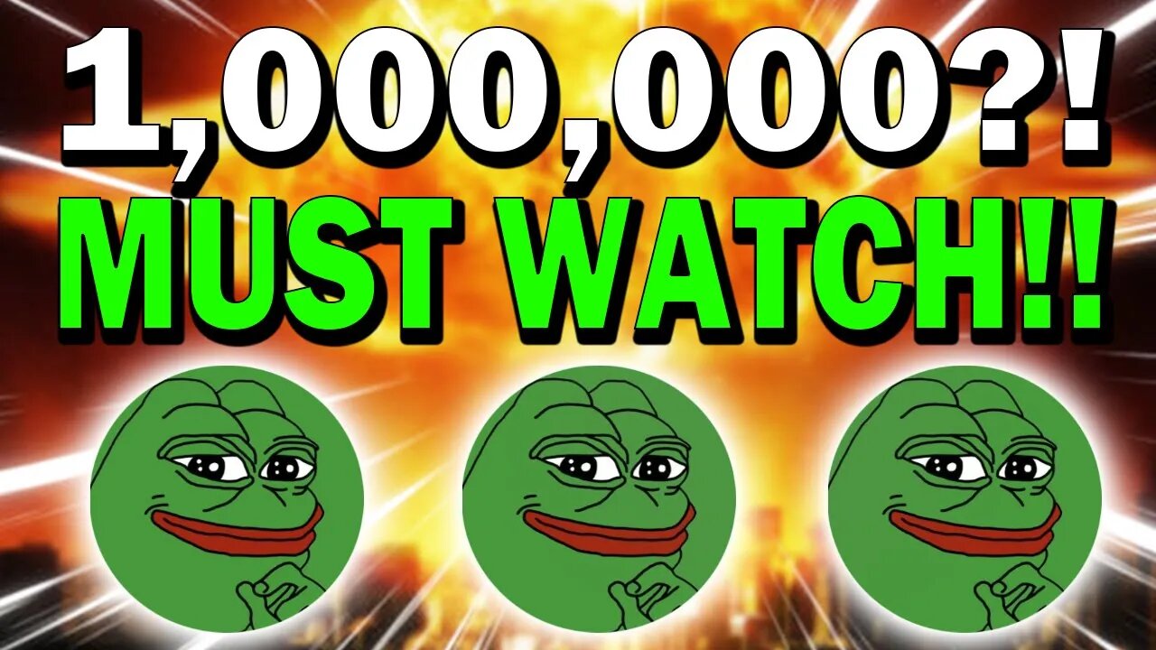 PEPE COIN PUMPS AS PREDICTED!! IF YOU HOLD 1,00,000 PEPE COIN WATCH THIS NOW!! *URGENT!!*