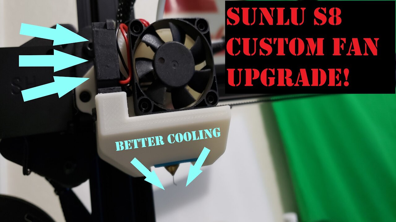 Sunlu S8: Upgrading Fan Shroud [Better Cooling][Red Squirrel]