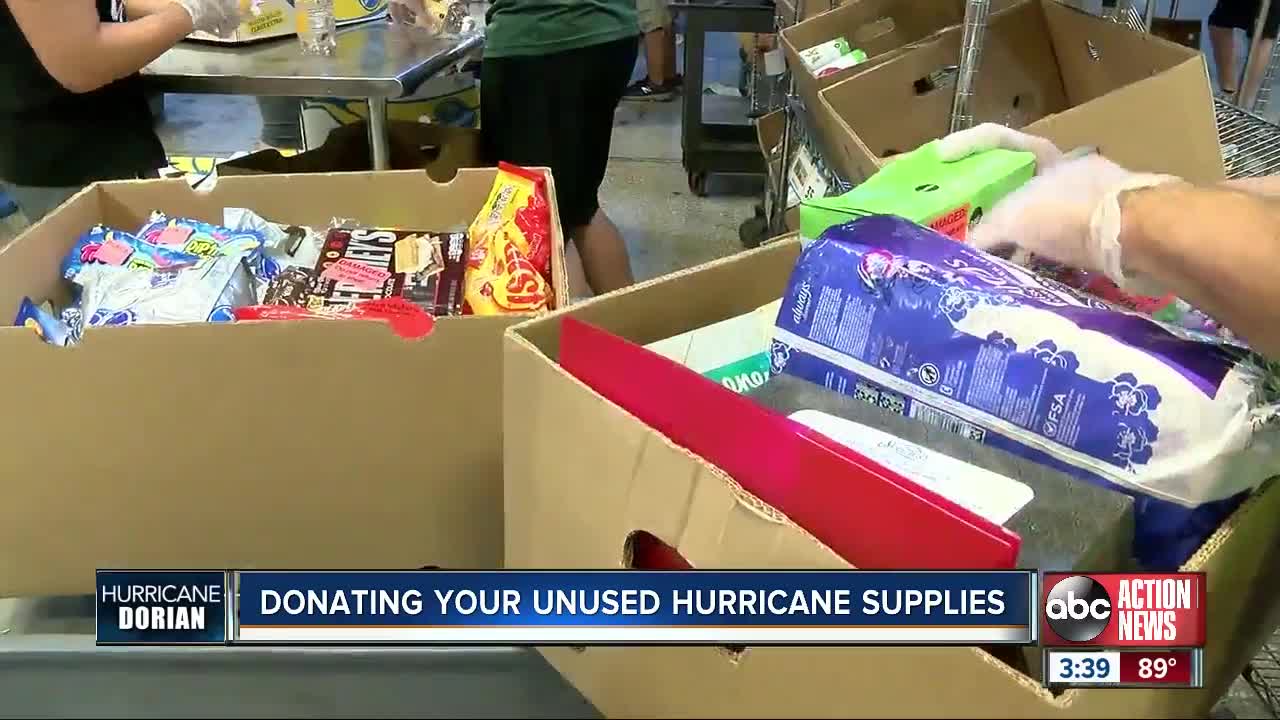 Donations needed for unused hurricane supplies