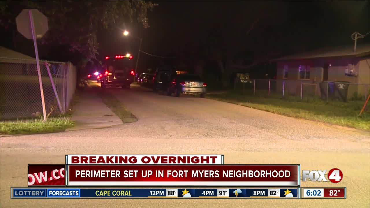 Perimeter set up in Fort Myers neighborhood