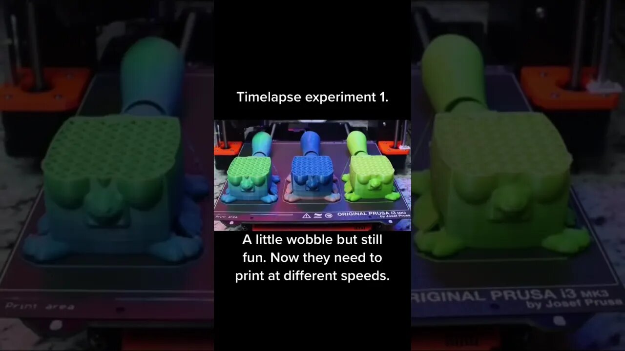 Timelapse experiment pt1 #timelapse #3dprinttimelapse #rainbowfilament #short #shorts