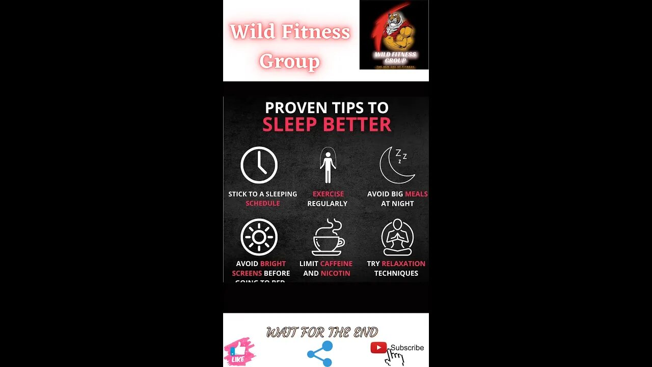 🔥Proven tips to sleep better🔥#shorts🔥#viralshorts🔥#fitnessshorts🔥#wildfitnessgroup🔥